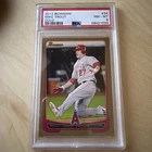 MIKE TROUT 2012 Topps Bowman GOLD border parallel card #34 PSA 8 Angels NP