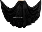 TMS Black 4 Tier Skirt Belly Dance Tribal Gypsy 25Color