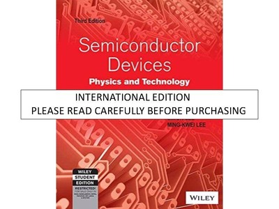 Semiconductor Devices: Physics and Technology, 3rd Edition