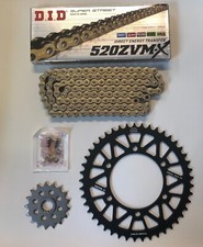 DID Gold 520 Pitch Chain & Black JT Sprocket Kit Yamaha YZF R1 98-14 Race Track