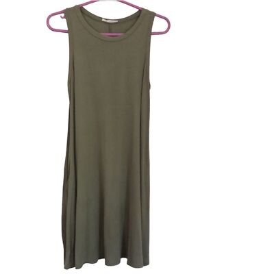 BOMBOM  Fun in the Sun Dress / Tank Dress with Pockets DA1015 Olive Green Size 0