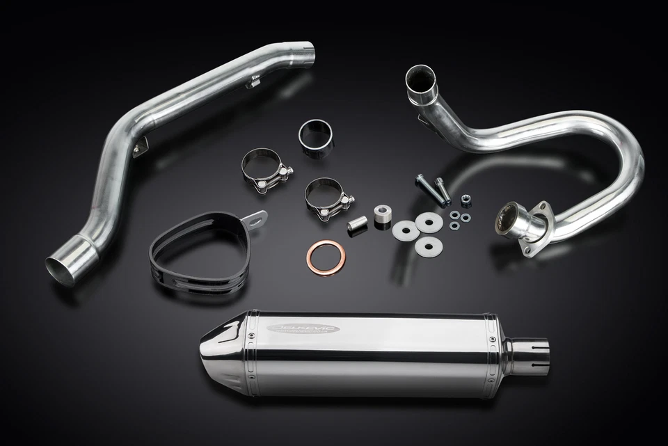 Silenciador de escape completo de 13" de acero inoxidable triovalado Suzuki DRZ400S 20-24 DRZ400SM 05-24 Foto 3 de 4