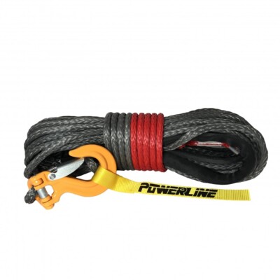 Kunststoffseil 10 mm 28 m 10,5 t UHMPE Synthetikseil Powerline Seilwinde C-Link