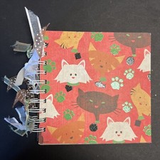 CAT Handmade 6x6 Scrapbook Chipboard Album - 10 Pages - Just Add Pictures.