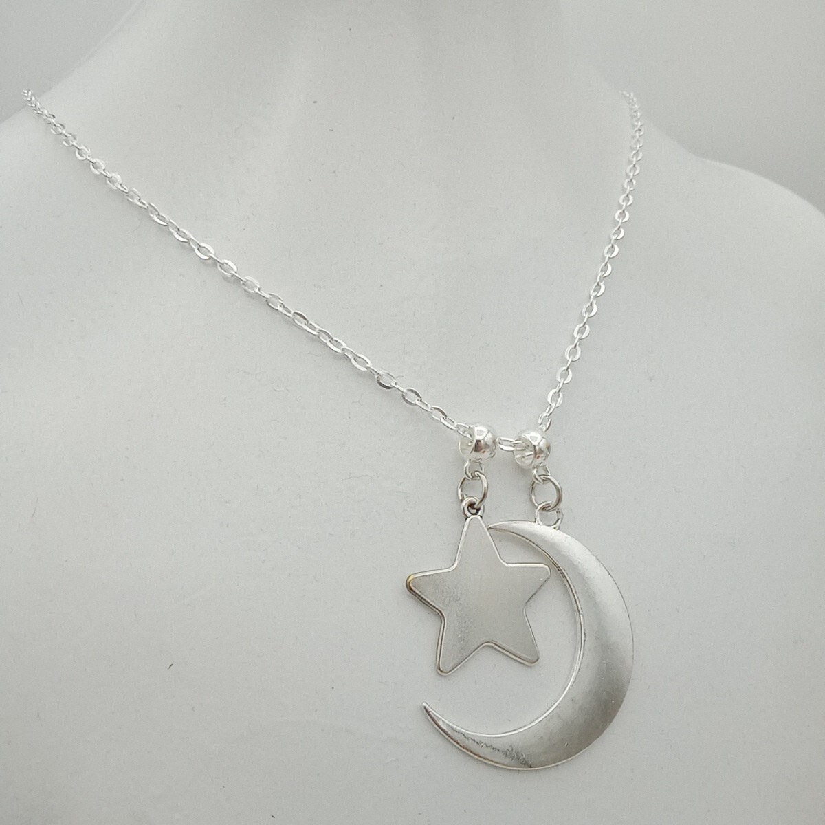 Collana Luna e Stella con Pendenti in Argento foto 3
