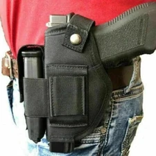 Tactical Gun Pistol Holster With Mag Pouch IWB OWB Right / Left Concealed Carry