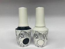 Harmony Gelish LED/UV Soak Off Gel Polish Artic Freeze and Black Shadow 0.5oz