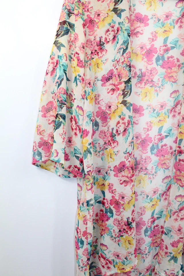 Jay Jays Women's Multicoloured Floral Long Sleeve Sheer Cardigan Size L/XL - image 2 of 4