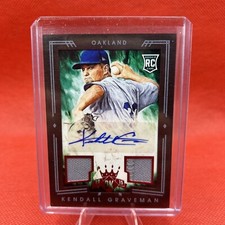 2015 Panini Diamond Kings Blue Dual Relic Auto RC KENDALL GRAVEMAN #228 27/99