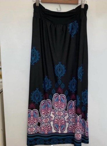 Studio Y colorful boho Whimsigoth Maxi skirt. Size large