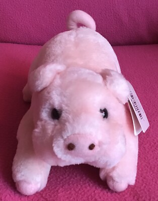Vintage Russ Berrie Luv-Pets “Fanny” Pink Pig Soft Plush Toy 7