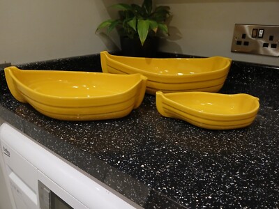 ESPRIT CUISINE FRANKREICH STEINGUT BOOTSGESCHIRR X 3
