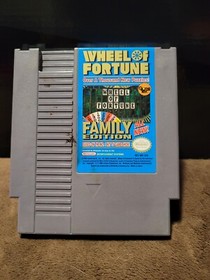 1990 Nintendo Wheel Of Fortune Family Edition Authentic Video Game Cartridge NES