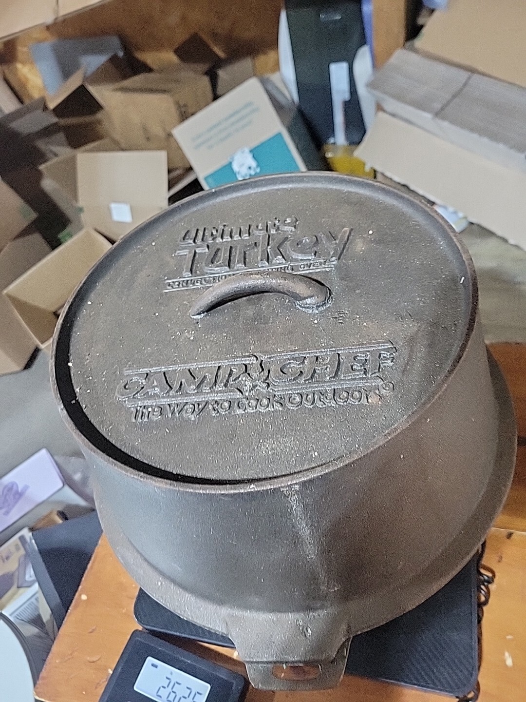 Camp Chef Cast Iron Dutch Oven Ultimate Turkey Roaster Smoker 13" eBay