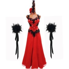 New Modern Dance Performance Dress Performance Dress Red Embroidered Dance Dress