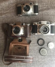2 x Braun Paxette II M 1950’s 35mm Rangefinder Film Camera 1 X Paxette II