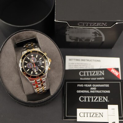 Citizen Chronograph eco-Drive Solar powered Watch Black Dial Date CA0564-58E NEW