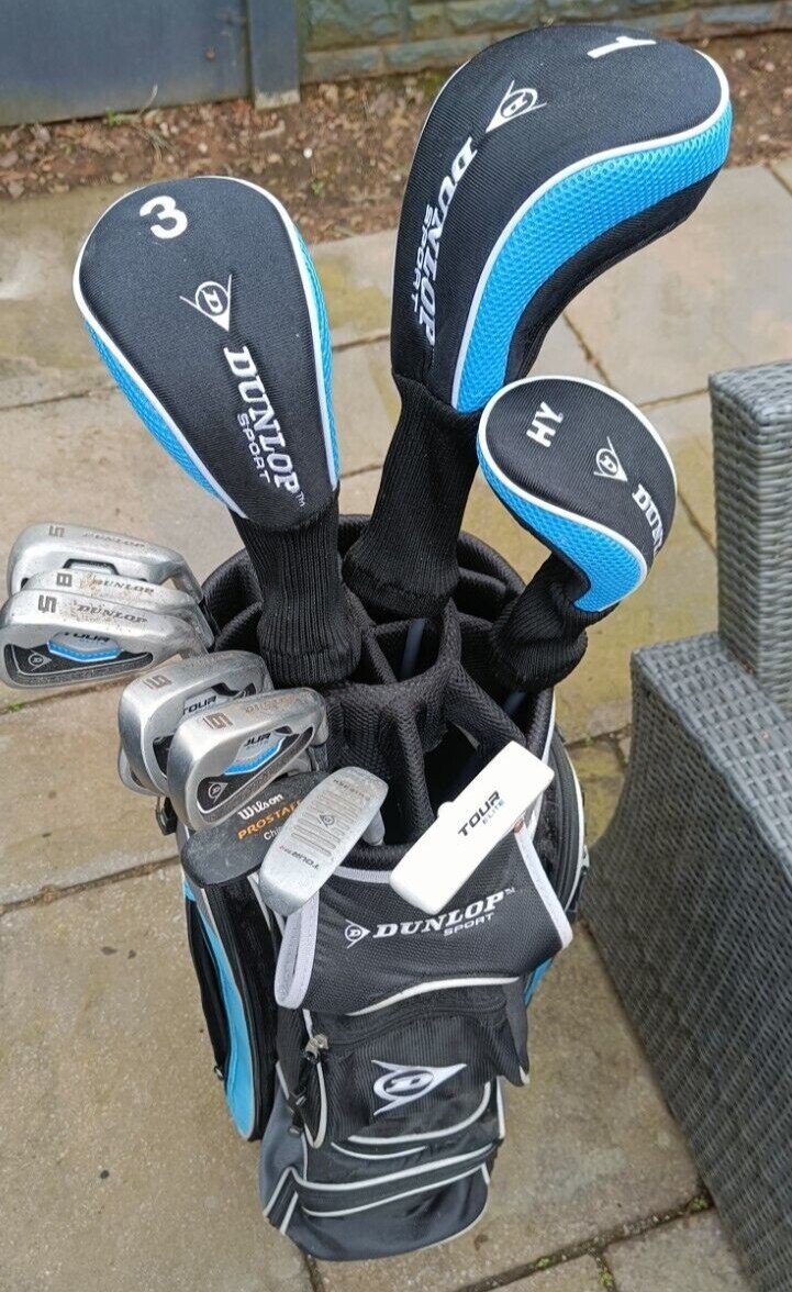 NICE SET OF MENS DUNLOP MAX GOLF CLUBS IN A MATCHING STAND BAG eBay
