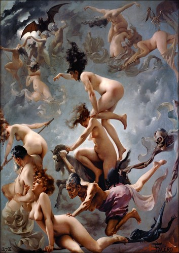 LUIS RICARDO FALERO, WITCHES GOING TO SABBATH -FRAMED ART POSTER PRINT 4 SIZES - Picture 7 of 10