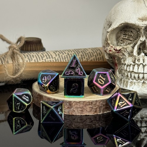 Metal dice set, board game multi-sided dice dnd Dungeons and Dragons, solid dice - Picture 42 of 72