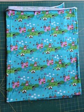 Jerseystoff Prinzessin,  Schloss, Fee Türkis, Rosa 1,40x1m