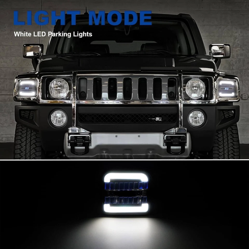 Luces LED de señal de giro de esquina para camioneta Hummer H3 06-10 2 un. Lámparas de estacionamiento Foto 3 de 4