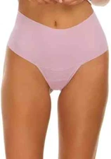 Hanky Panky L20710 Womens Pink Breathe Soft Natural Rise Thong Size L