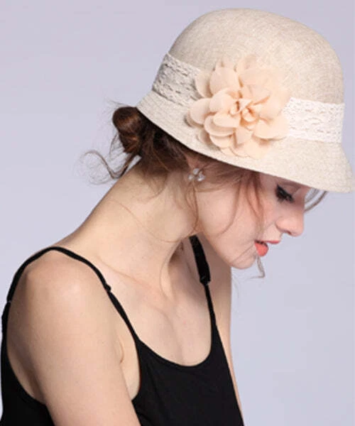 Women's Flower Clothe Summer Bucket Hats