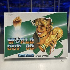 Commodore C64 World Cup 90 Arcade Soccer Commodore Cassette Box GENIAS