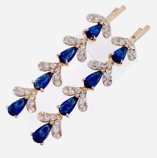 USA Bobby Pin Hair Clip use Swarovski Crystal Hairpin Wedding Elegant Blue 4