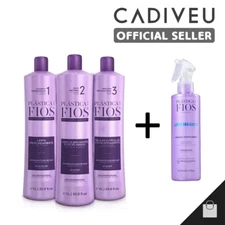 Cadiveu Plastica dos Fios Straightening Treatment Kit 34oz + Liso Magico Serum