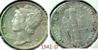 Mercury Dime 1941-D XF