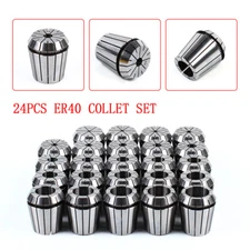 ER40 Collet Set 24Pcs Metric Size High Precision Spring Clamping Collets