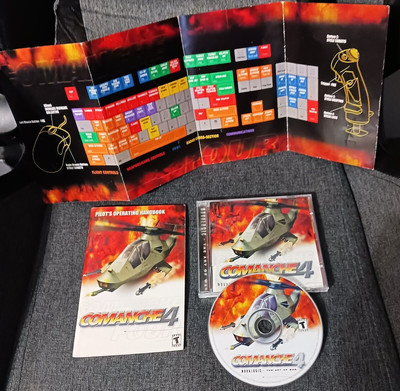 PC CD Game Flight Lot Novalogic Comanche 4 with Case Manual Jane's Attack Squ +1