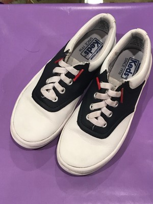 keds navy and white saddle oxfords