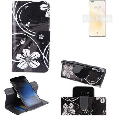 Für Huawei nova 8 Pro 4G 360° Schutz Hülle Wallet Case Design Blumen