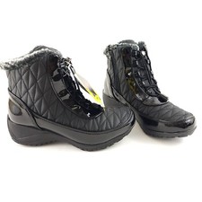 Khombu Waterproof Winter Ankle Snow Boots - Molly Black 6 Medium