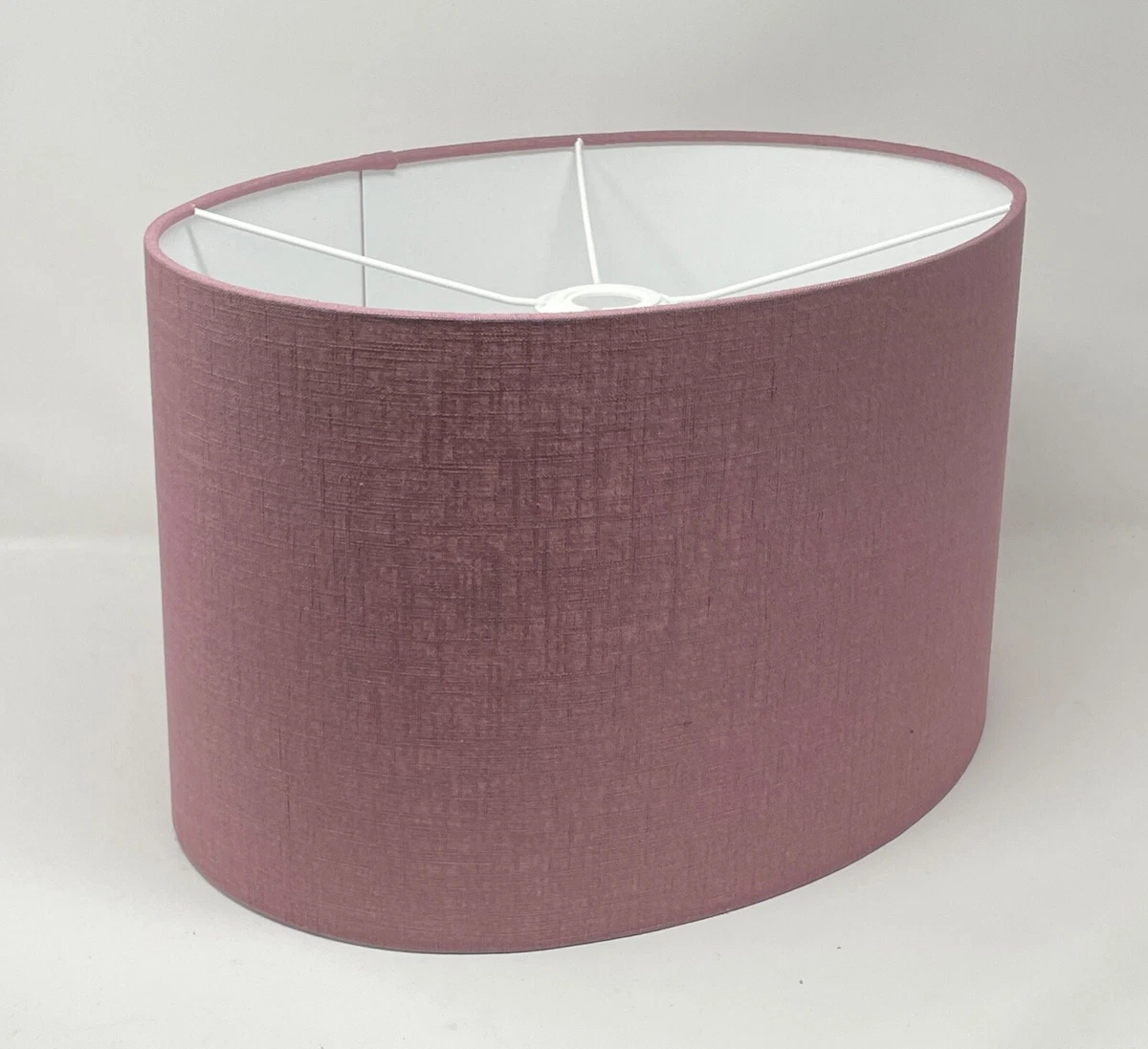 Lampshade Mauve Textured 100 Linen Oval Light Shade