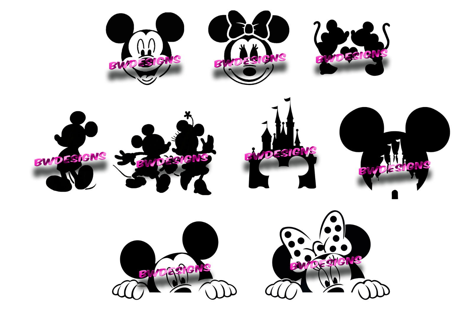 Mickey Mouse Head Stencil