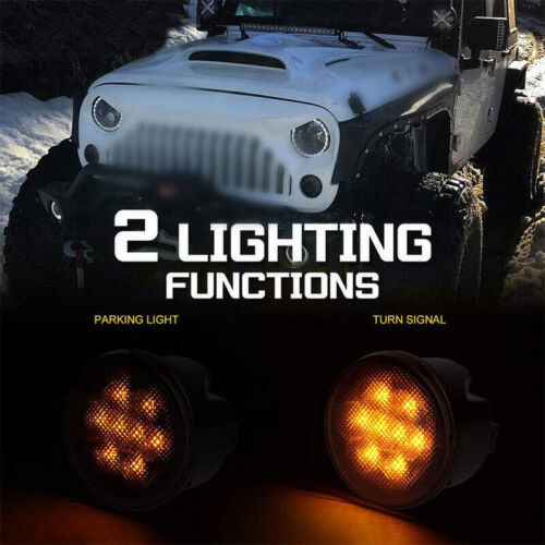 For Jeep Wrangler JK 2007-2018 Combo DOT 7'' LED Headlights Turn Fog Lights Kits - Bild 19 von 20