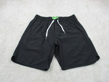 Fair Harbor Swim Trunks Men Large Black Lined Stretch Board Shorts Bathing Suit
