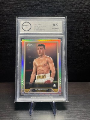 Oscar De La Hoya Refractor Topps Chrome Boxing AA-Grading 8.5 NM-Mint