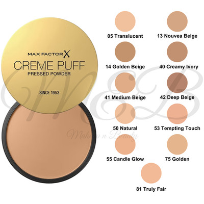 Max Factor Creme Puff gepresster Puder kompaktes Gesichts-Make-up *FARBTON WÄHLEN*
