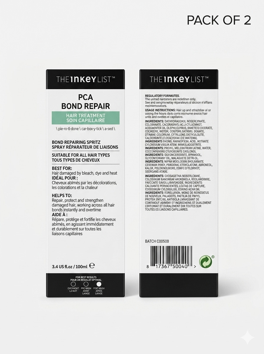 The Inkey List Pca Bond Repair Hair Treatment 100Ml | For Hair Damaged By Bleach, Dye And Heat | Protects And Strengthens Hair | Vegan & Cruelty Free | Suitable For - Image 3