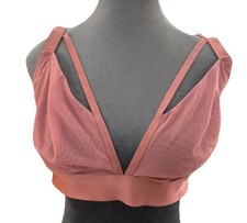Parade Women's Silky Mesh Strappy Triangle Bralette 38-40 DD-F  Rose Pink Comfy