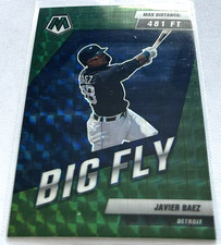 2022 Panini Mosaic Baseball Javier Baez Detroit Tigers Big Fly Green Mosaic #BF1