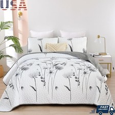 Floral Lightweight Quilt Reversible Bedspread Soft Coverlet New