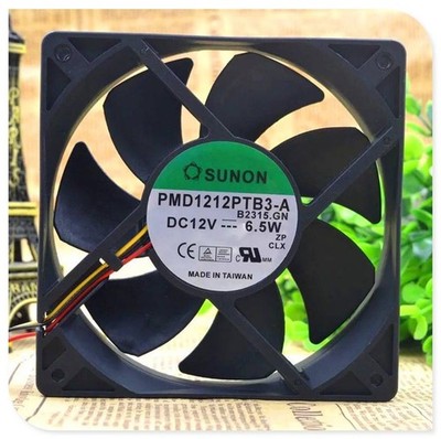 1PC   PMD1212PTB3-A 12V 6.5W 12025 12CM 3-wire cooling fan *hu