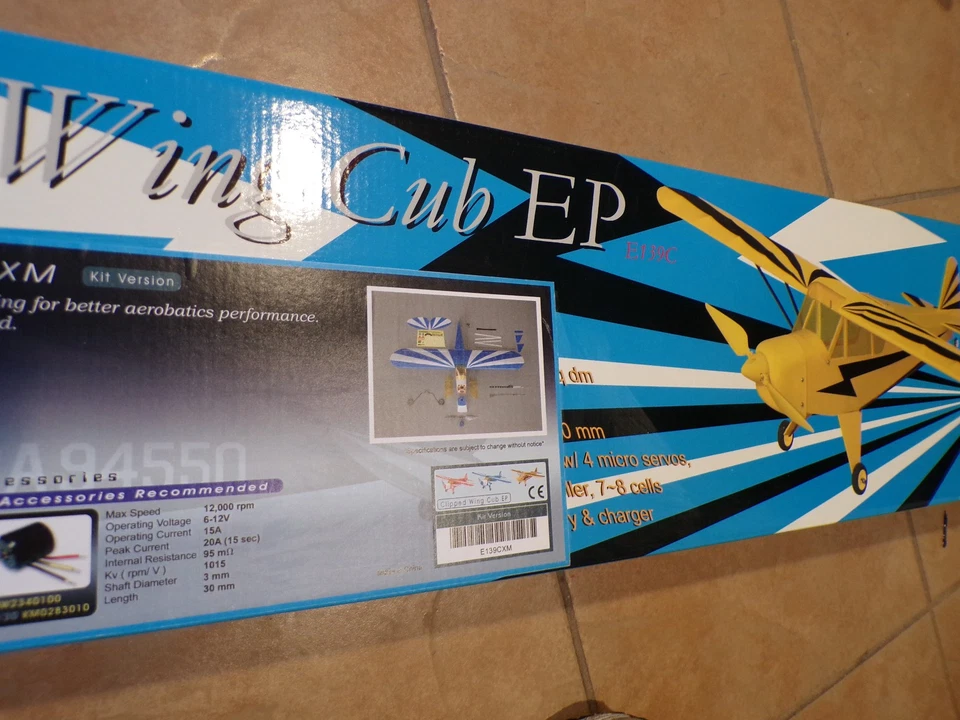 WORLD MODELS CLIPPED WING CUB EP ARF BEAUTY W/40 INCH WING SPAN ELECTRIC NEW - Image 3 of 4