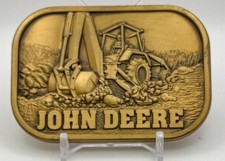 JOHN DEERE New-Era Backhoe 1983 Belt Buckle Solid Brass Finish